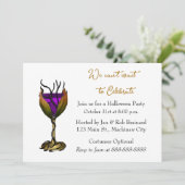 Halloween-Cocktail-Party Einladung (Stehend Vorderseite)
