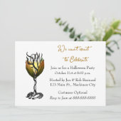 Halloween-Cocktail-Party Einladung (Stehend Vorderseite)