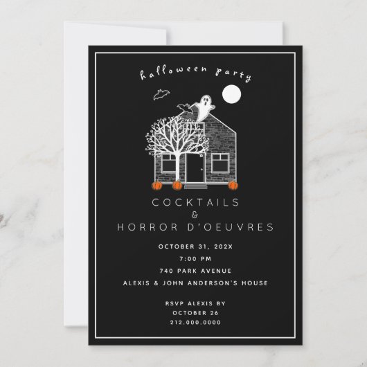 Halloween-Cocktail-Party Einladung (Vorderseite)