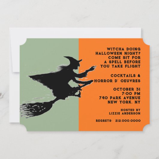 Halloween Cocktail Party Einladung (Vorderseite)