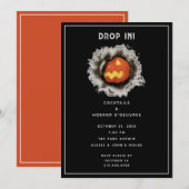 Halloween-Cocktail-Party Einladung (Vorne/Hinten)