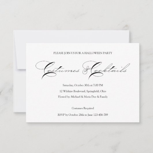 Halloween Cocktail Party Einladung (Vorderseite)