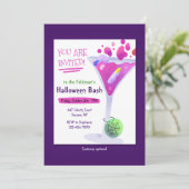 Halloween Cocktail Party Einladung (Stehend Vorderseite)