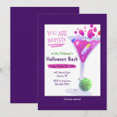 Halloween Cocktail Party Einladung (Vorne/Hinten)