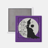 Halloween Cocktail Party Einladung Vintag Hexe Magnet (Vorderseite/Rückseite)