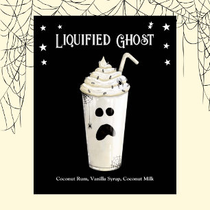 Halloween Cocktail Party Flüssig Ghost Rezept Poster