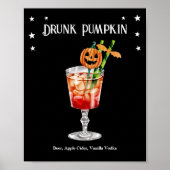 Halloween Cocktail Party mit Kürbisrei Poster (Vorne)