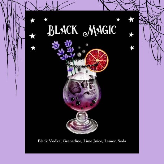 Halloween Cocktail Party mit Skulptur Poster