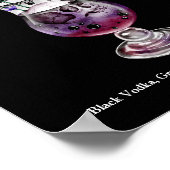 Halloween Cocktail Party mit Skulptur Poster (Ecke)