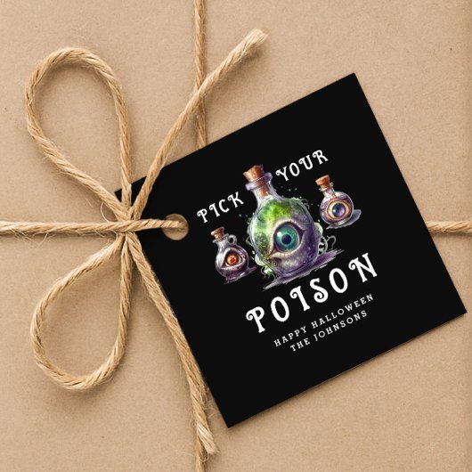 Halloween Cocktail Party Pick Your Poison Geschenkanhänger