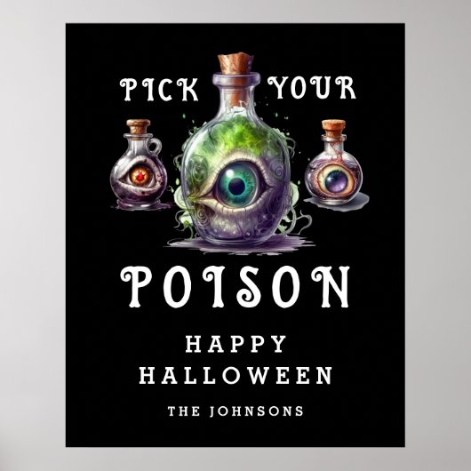 Halloween Cocktail Party Pick Your Poison Poster (Vorne)