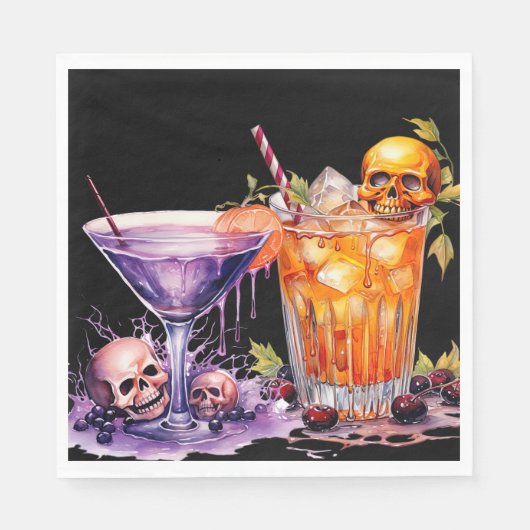 Halloween Cocktail Party Serviette (Vorderseite)