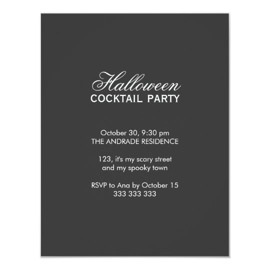 Halloween Cocktail Party Skript Schriftart Einladung Zazzle De