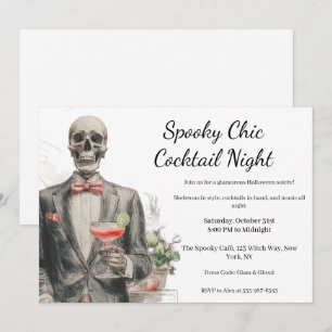 Halloween Cocktail Party   Spooky Chic Night Einladung