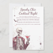 Halloween Cocktail Party | Spooky Chic Night Einladung (Vorderseite)