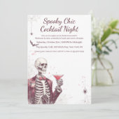 Halloween Cocktail Party | Spooky Chic Night Einladung (Stehend Vorderseite)