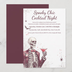 Halloween Cocktail Party   Spooky Chic Night Einladung