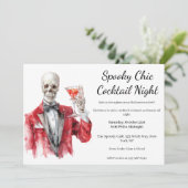 Halloween Cocktail Party | Spooky Chic Night Einladung (Stehend Vorderseite)