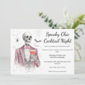 Halloween Cocktail Party | Spooky Chic Night Einladung (Stehend Vorderseite)