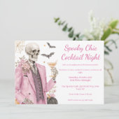 Halloween Cocktail Party | Spooky Chic Night Einladung (Stehend Vorderseite)