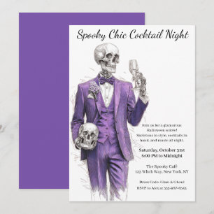 Halloween Cocktail Party   Spooky Chic Night Einladung