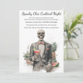 Halloween Cocktail Party | Spooky Chic Night Einladung (Stehend Vorderseite)