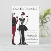Halloween Cocktail Party | Spooky Chic Night Einladung (Stehend Vorderseite)