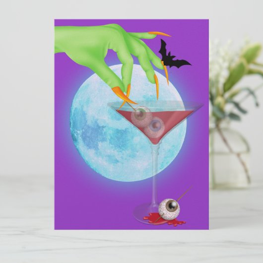 Halloween Cocktail - SRF Einladung (Stehend Vorderseite)