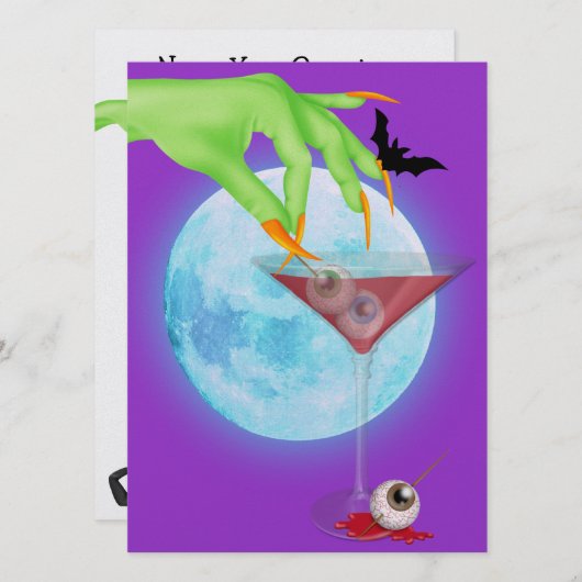 Halloween Cocktail - SRF Einladung (Vorne/Hinten)