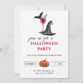 Halloween-Cocktailparty Einladung