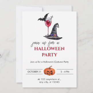 Halloween-Cocktailparty Einladung