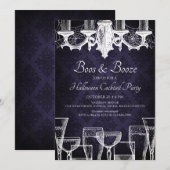 Halloween-Cocktailparty Einladung (Vorne/Hinten)