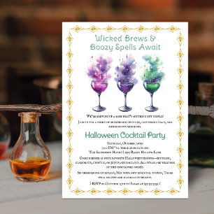 Halloween-Cocktailparty Einladung