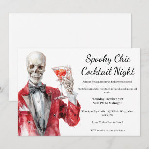Halloween-Cocktailparty   Spuknacht im Chic-Stil Einladung