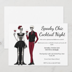Halloween-Cocktailparty Spuknacht im Chic-Stil Einladung
