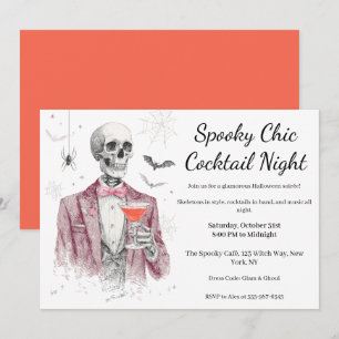 Halloween-Cocktailparty Spuknacht im Chic-Stil Einladung