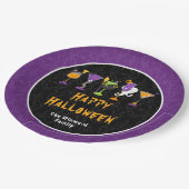 Halloween Cocktails and Costumes Party Purple Pappteller (Schrägansicht)