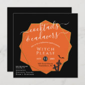 Halloween Cocktails Cadavers Black Golden Parody Einladung (Vorne/Hinten)