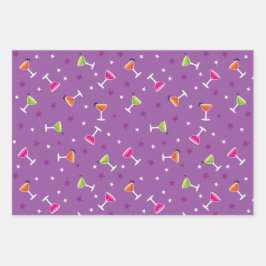 Halloween Cocktails Geschenkpapier Set