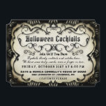 Halloween Cocktails Gothic Black & Tan Einladung<br><div class="desc">Halloween Cocktails Gothic Black & Tan Einladung - Treten Sie mit uns bei, wenn Sie es wagen **KLICKEN Sie auf "Mehr lesen" Für Matching Items*** Für diejenigen, die Liebe Matching Party Artikel siehe unten! PASSIEREN: Für den weißen Umschlag: Für den schwarzen Umschlag: PASSENDE ENVELOPE: Sie können den Fensterbereich leicht löschen,...</div>