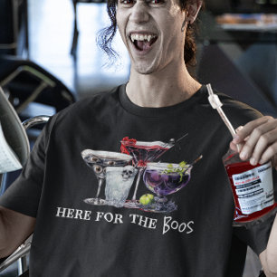 Halloween Cocktails Hier für Boos T-Shirt