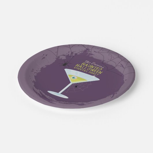 Halloween Cocktails Pappteller (Schrägansicht)