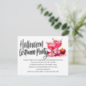 Halloween Cocktails & Party Einladung (Stehend Vorderseite)