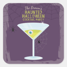 Halloween Cocktails Quadratischer Aufkleber
