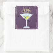 Halloween Cocktails Quadratischer Aufkleber (Tasche)