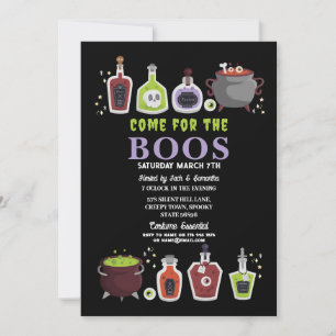 Halloween Cocktails Skulls Booze Boos Einladung
