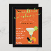 Halloween Cocktails und Cadavers Strange Parody Einladung (Vorne/Hinten)