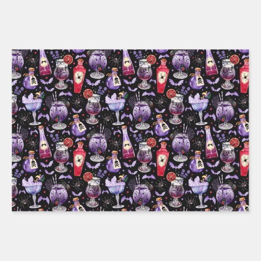 Halloween-Cocktails und -tränke Geschenkpapier Set (Vorderseite 2)