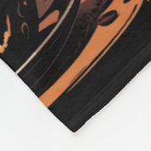 Halloween Coffee Art – Spooky Latte with Skeletons Fleecedecke (Ecke)