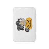 Halloween Coffee Cat - Niedliches Halloween Cat Dr Badematte (Vorderseite Vertikal)